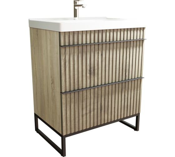 Изображение товара Тумба для ванной MIXLINE "Окленд-70" Дуб Мелфорд под умывальник Грэйс-70, ЛОФТ, ПВХ, NEW 551730