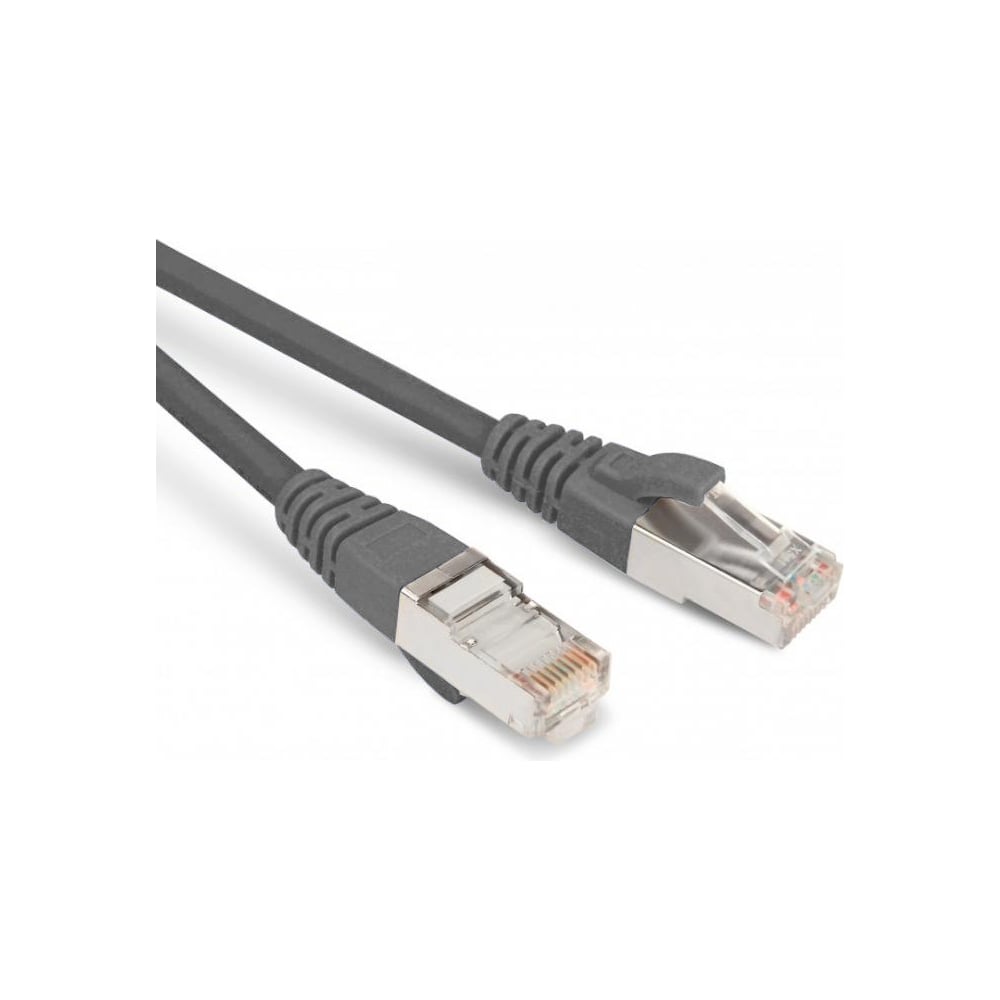 Экранированный патч-корд Hyperline патч корд ftp 6a категории 2м hyperline pc lpm stp rj45 rj45 c6a 2m lszh gy экранированный серый