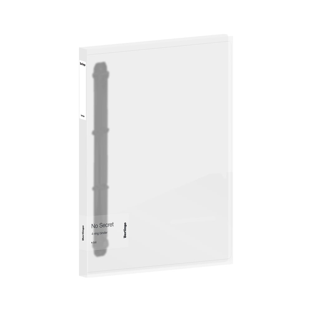 Изображение товара Папка Berlingo no secret на 4 кольцах 24 мм полупрозрачная