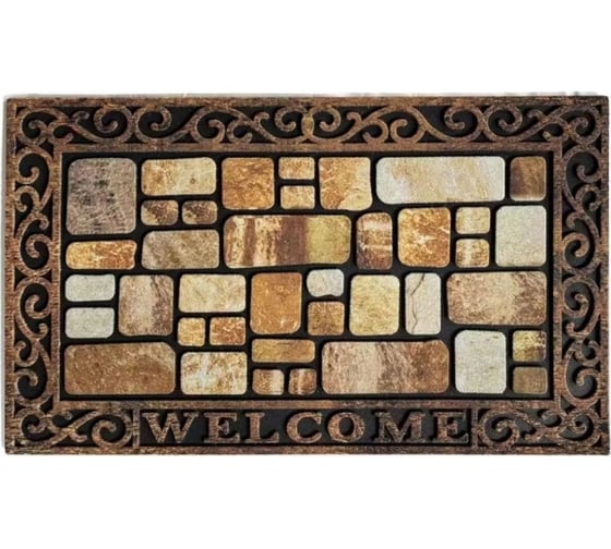 Изображение товара Придверный коврик Joy Home HEFEI RUBBER 45x75 см, Касл, 11395