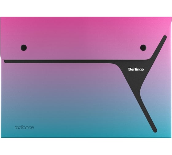 Изображение товара Папка-конверт Berlingo xproject. radiance на 2 кнопках, а4, 300 мкм, розовый/голубой градиент EFb_A4992
