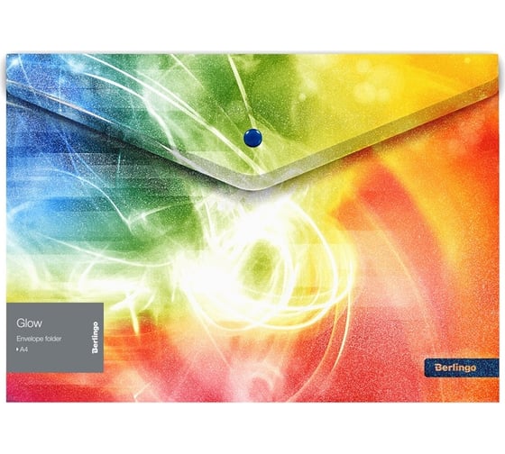 Изображение товара Папка-конверт Berlingo glow на кнопке, а4, 180 мкм, с рисунком, глиттер-эффект EFG_A4971