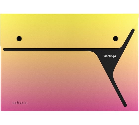 Изображение товара Папка-конверт Berlingo xproject. Radiance на 2 кнопках, а4, 300 мкм, желтый/розовый градиент EFb_A4991