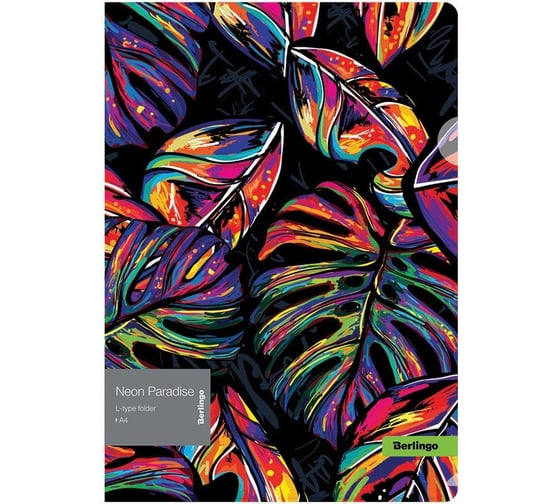 Изображение товара Папка-уголок Berlingo neon paradise а4, 200 мкм, с рисунком LFp_A4081