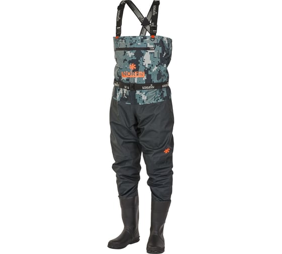 Изображение товара Забродный полукомбинезон с сапогами Norfin PILOT CAMO BOOTFOOT р.44-L-S 83400-44-L-S
