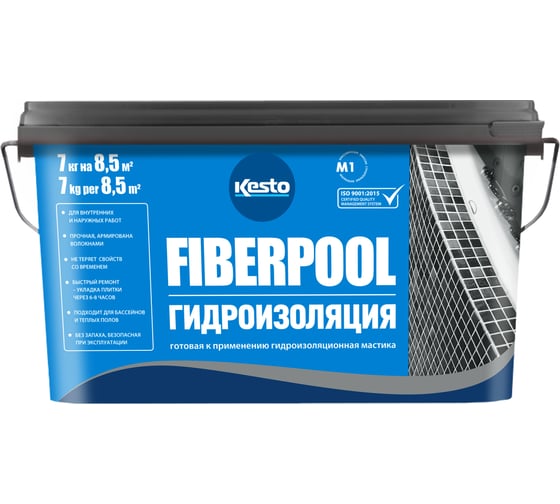 Изображение товара Гидроизоляционная мастика Kesto Fiberpool 7 кг 81086