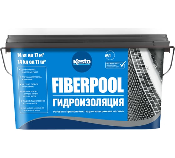Изображение товара Гидроизоляционная мастика Kesto Fiberpool 14 кг 81087