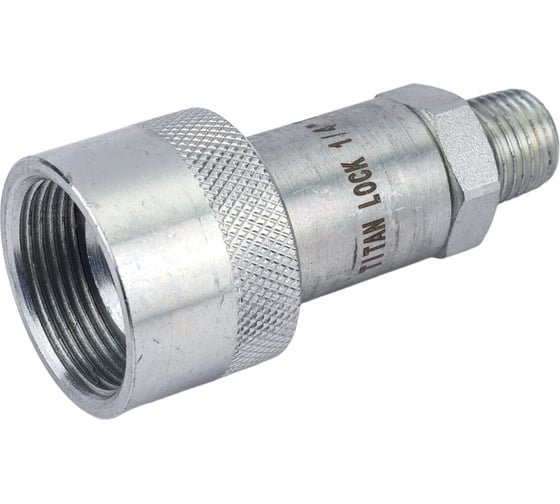 Изображение товара БРС TITAN LOCK 1/4in серия T резьбовая, ISO 14540, розетка, оцинкованная сталь, резьба NPT TL2TFN