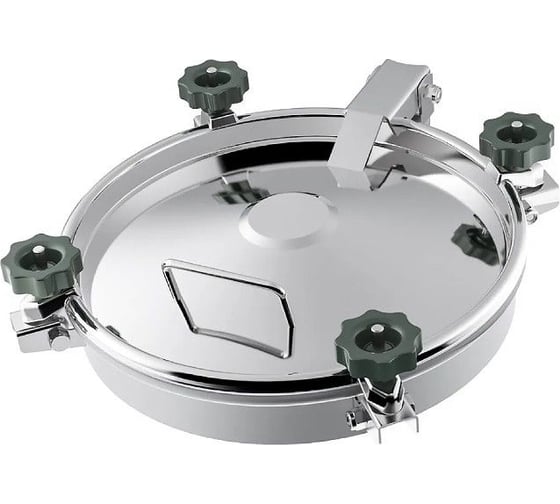 Изображение товара Круглый люк под давление TITAN LOCK нержавеющий DN500, пластиковые ручки TLTK500SHP