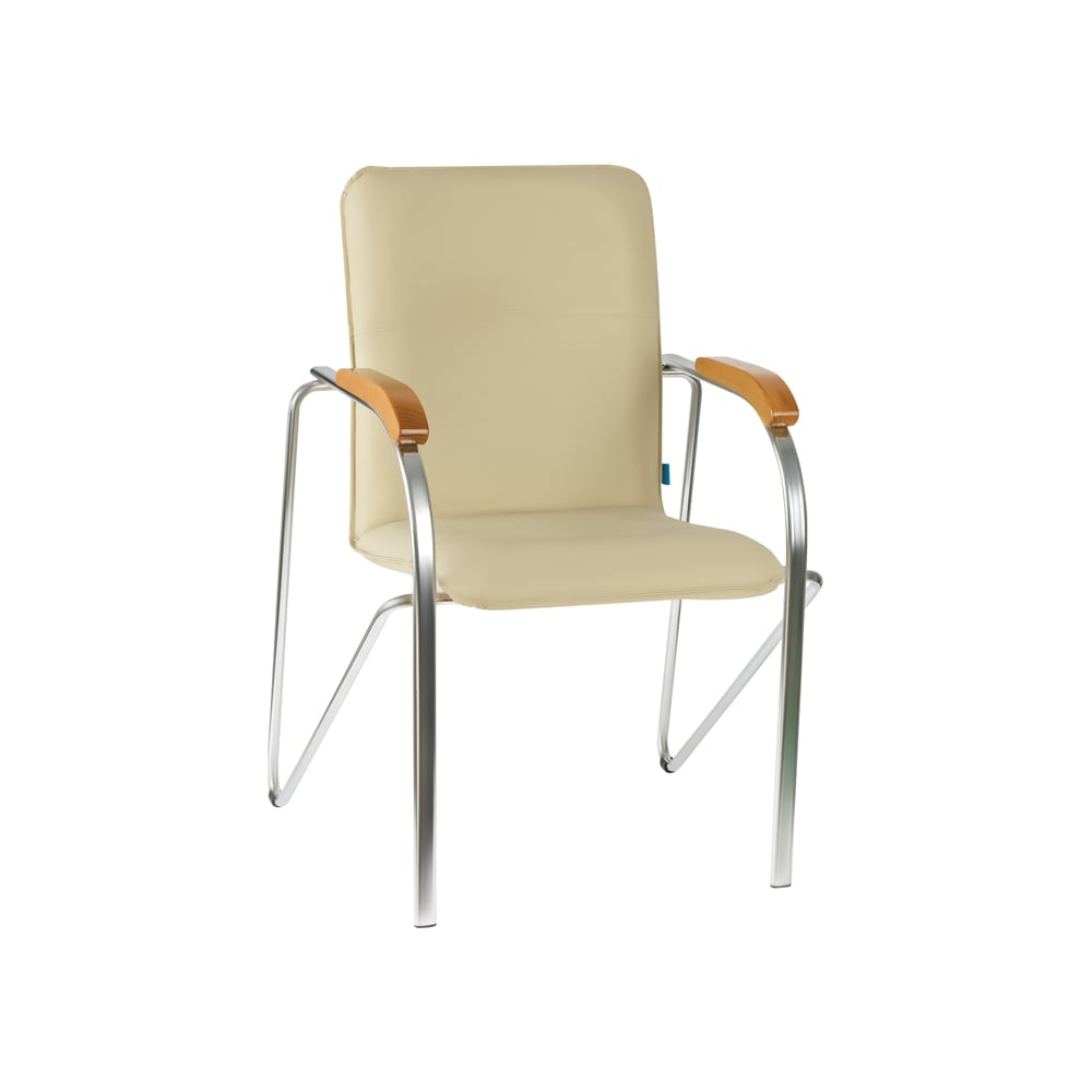 Стул Helmi hl-f03 самба, каркас металл хром, экокожа, бежевый, бук box1 344609