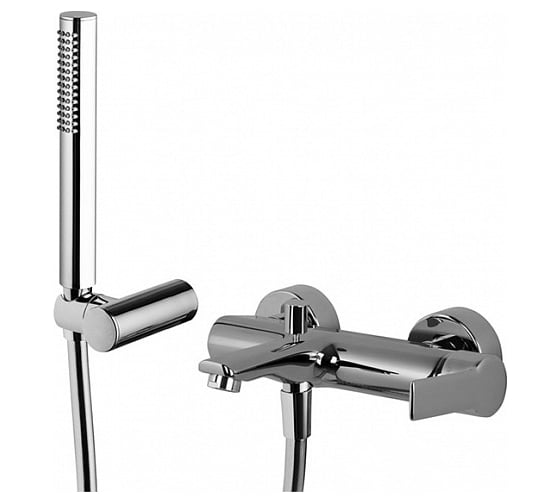 Изображение товара Смеситель для ванны FIMA CARLO FRATTINI MAST внешнего монтажа, c душевым комплектом, автоматический переключатель, 2 подвода воды 1/2, хром F3134CR