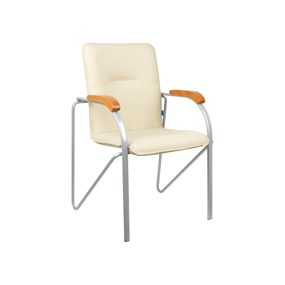 Стул Helmi hl-f03 самба, каркас металл алюминий, экокожа, бежевый, бук box2 344614