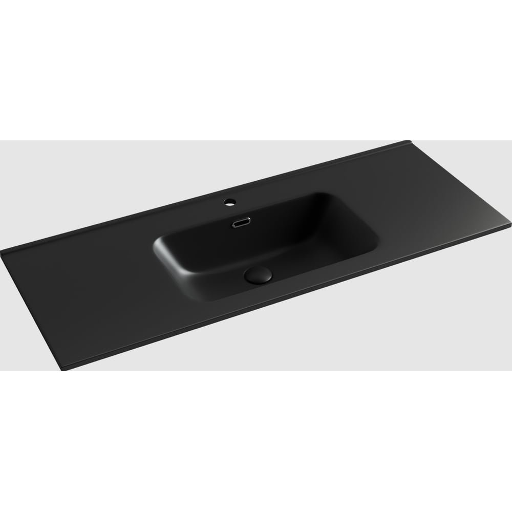 Изображение товара Накладной прямоугольный умывальник Ceramicanova Element черный матовый, 1210x465x180 мм CN7006MB