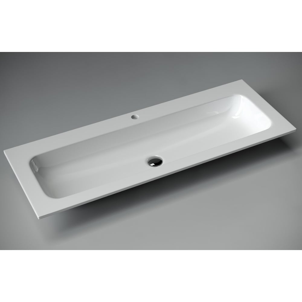 Изображение товара Накладной прямоугольный умывальник Ceramicanova Element CN7017 белый 1210x457 мм