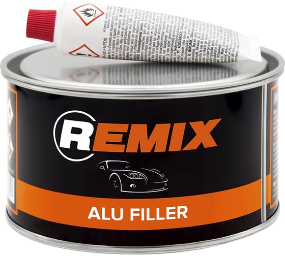 Изображение товара Полиэфирная шпатлевка с алюминиевым наполнителем REMIX 2К 0,9 кг RM-AF-900