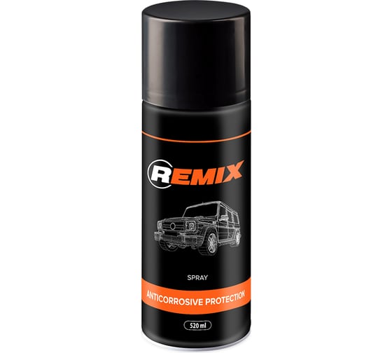 Изображение товара Антикоррозионное покрытие REMIX SPRAY ANTICORROSIVE PROTECTION BLACK 520 мл RM171204