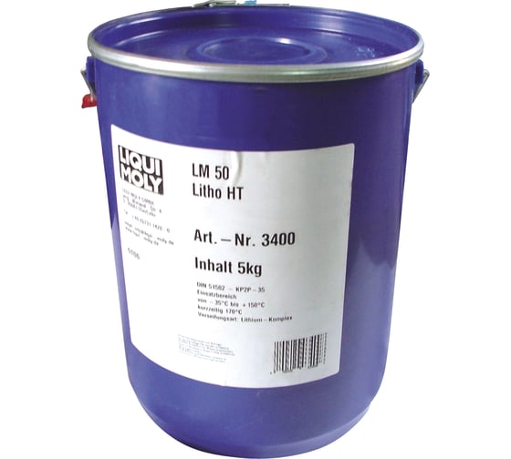 Изображение товара Высокотемпературная смазка для ступиц подшипников 5кг LIQUI MOLY LM 50 Litho HT 3400