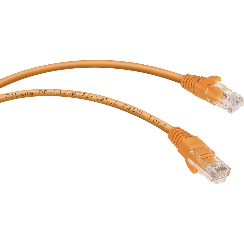 Неэкранированный патч-корд Cabeus PC-UTP-RJ45-Cat.6-1.5m-OR