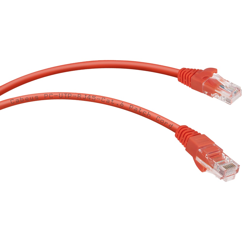 Неэкранированный патч-корд Cabeus PC-UTP-RJ45-Cat.6-5m-RD