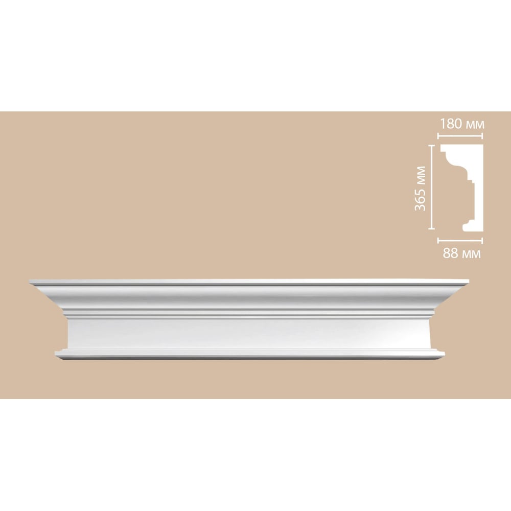 Изображение товара Портал Decomaster 365x2016x180 мм влагостойкий ударопрочный белый полиуретан