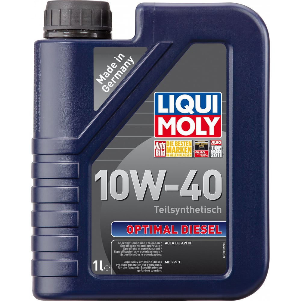 Синтетическое моторное масло LIQUI MOLY 3933 Optimal Diesel 10W-40CF;B3 - фото 1