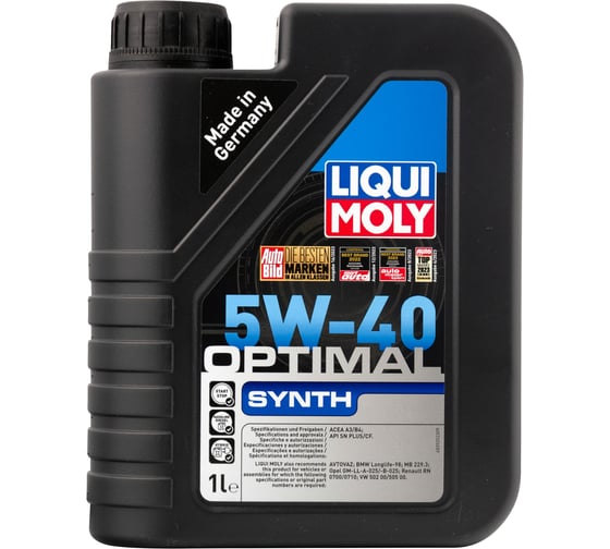 Изображение товара НС-синтетическое моторное масло LIQUI MOLY Optimal Synth 5W-40 1л 3925