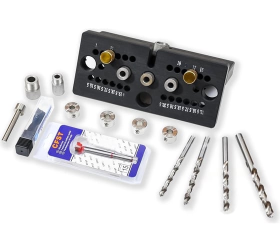 Изображение товара Кондуктор сверлильный с набором сверл GOLDRATIO М00021313