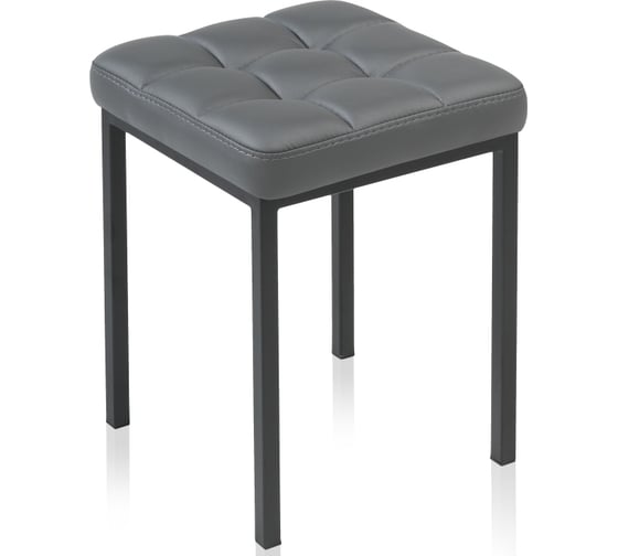 Изображение товара Стул Woodville Байя кожзам темно-серый, черный матовый 424170
