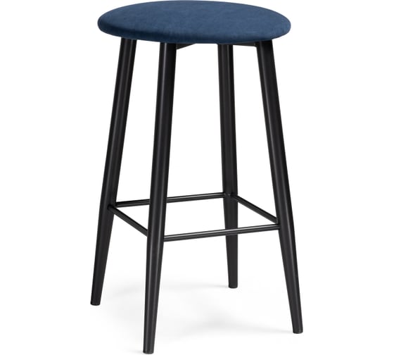 Изображение товара Барный стул Woodville Гангток темно-синий, черный матовый 469983