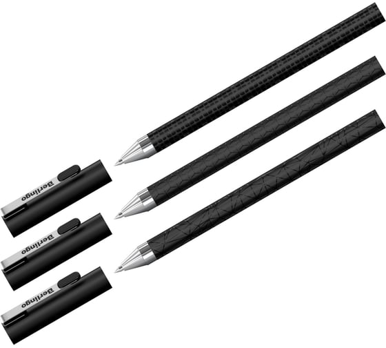 Изображение товара Набор ручек шариковых Berlingo doubleblack синих, 24 шт. в упаковке, 0,7мм, игольчатый стержень CBp_07007