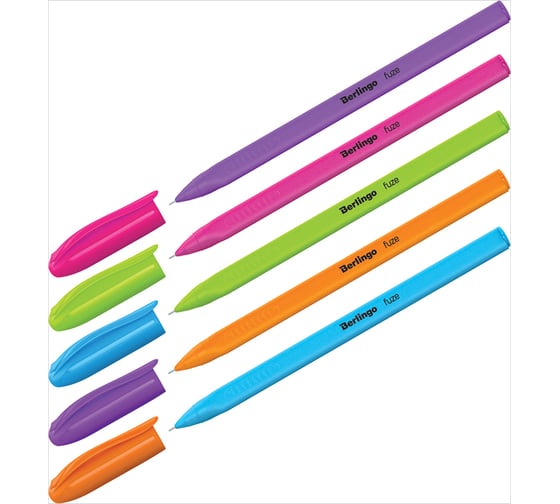 Изображение товара Набор ручек шариковых Berlingo triangle fuze stick, 30 шт, синяя, 0,5 мм, корпус ассорти CBp_05218