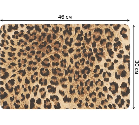 Изображение товара Набор прямоугольных тканевых салфеток для сервировки стола JOYARTY леопардовое окружение, плейсмат, 30x46 см, 4 шт. ser002_3750_30x46