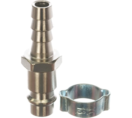 Изображение товара Соединение разъемное (рапид - елочка 8 мм) с обжимным кольцом 8х13 мм FUBAG 180161