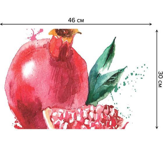 Изображение товара Набор прямоугольных тканевых салфеток для сервировки стола JOYARTY спелые гранаты, плейсмат, 30x46 см, 4 шт. ser002_29324_30x46