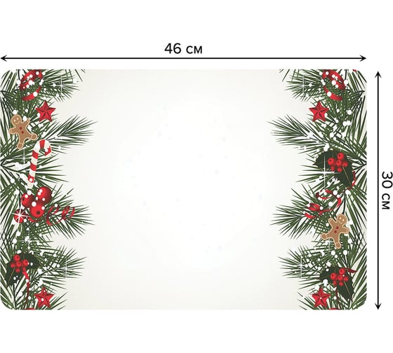 Изображение товара Набор прямоугольных тканевых салфеток для сервировки стола JOYARTY открытка для рождества, плейсмат, 30x46 см, 4 шт. ser002_37072_30x46