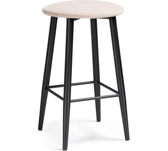 Изображение товара Барный стул Woodville Гангток катания айвори, черный матовый 507425