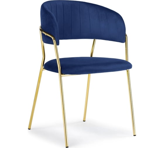 Изображение товара Стул Woodville Kamelia dark blue, gold 15320