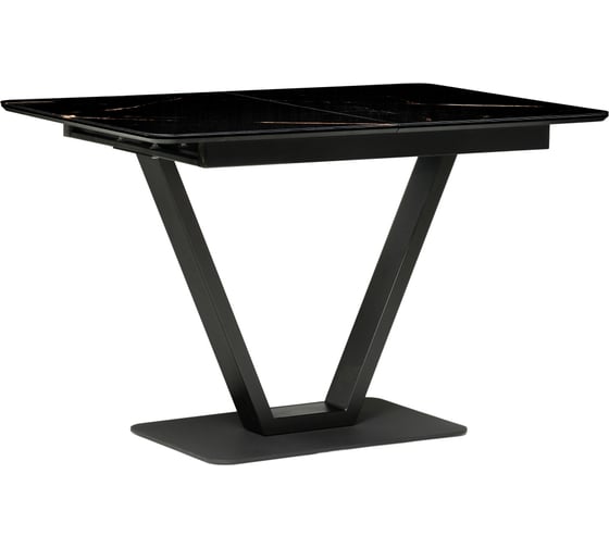 Изображение товара Стеклянный стол Woodville Бугун обсидиан, черный 500004