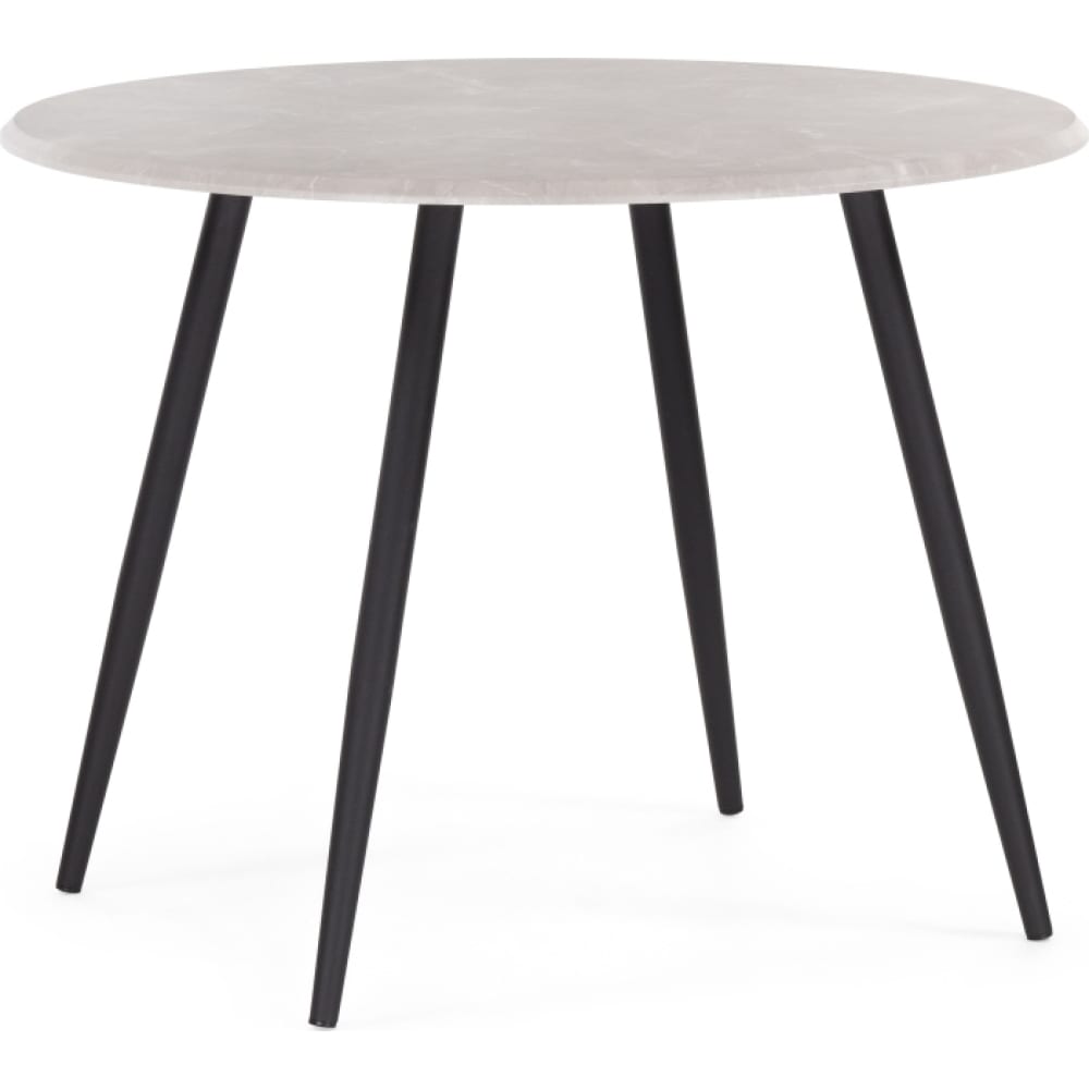 Деревянный стол Woodville 507220 Абилин 100 мрамор светло-серый / черный матовый - фото 1
