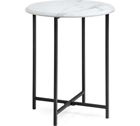 Изображение товара Журнальный стол Woodville Грейс мрамор белый, черный 516567