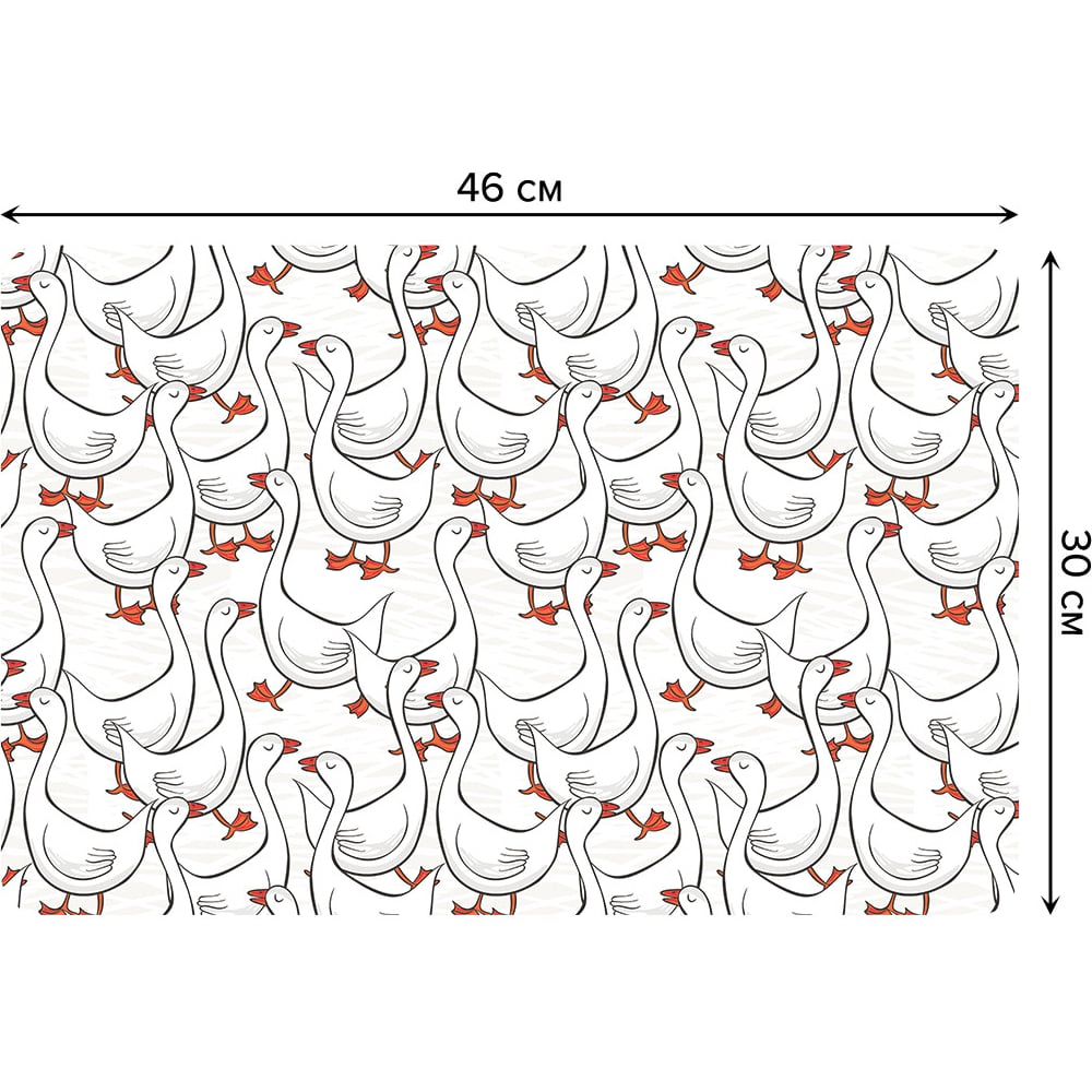 Изображение товара Набор прямоугольных тканевых салфеток JOYARTY гуси-гуси 30x46 см 4 шт
