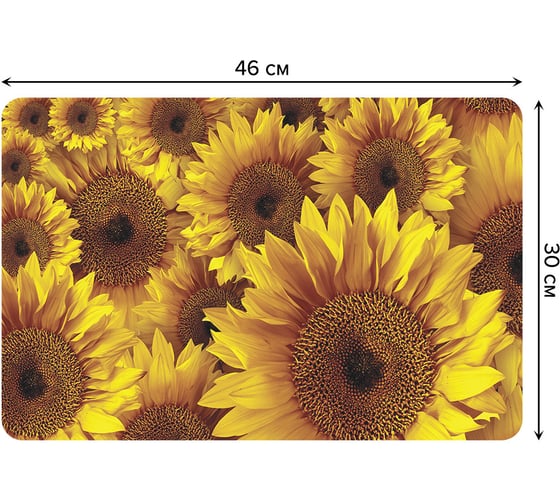 Изображение товара Набор прямоугольных тканевых салфеток для сервировки стола JOYARTY подсолнухи, плейсмат, 30x46 см, 4 шт. ser002_9855_30x46