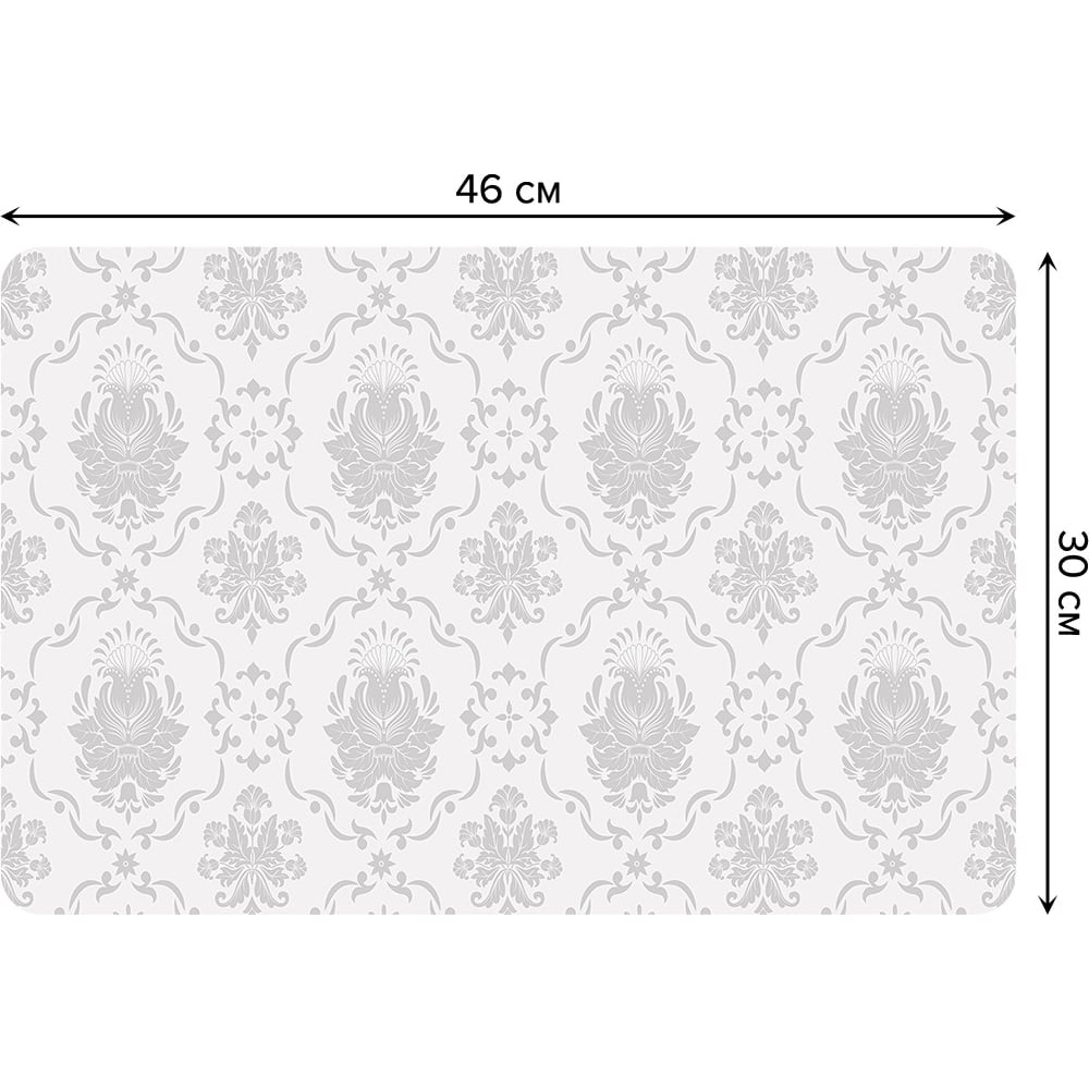 Изображение товара Набор прямоугольных тканевых салфеток JOYARTY 30x46 см 4 шт серый орнамент