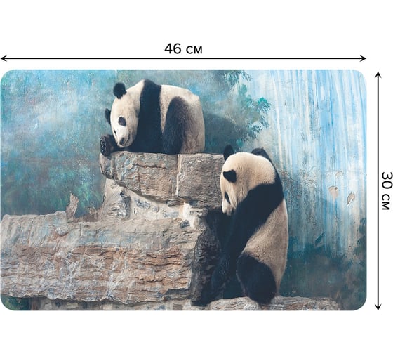Изображение товара Набор прямоугольных тканевых салфеток для сервировки стола JOYARTY ленивые панды, плейсмат, 30x46 см, 4 шт. ser002_17649_30x46
