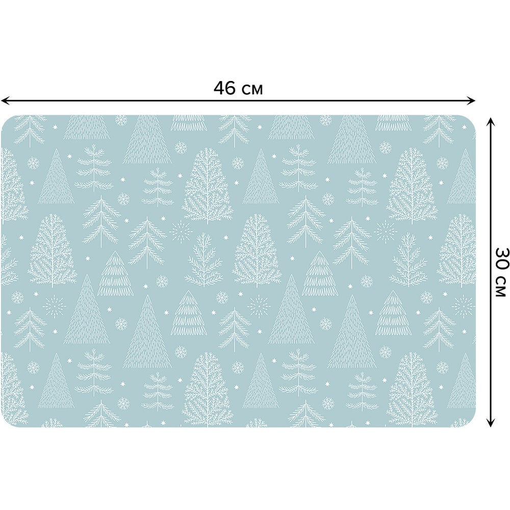 Изображение товара Набор тканевых салфеток для сервировки стола JOYARTY зимние ели 30x46 см, 4 шт