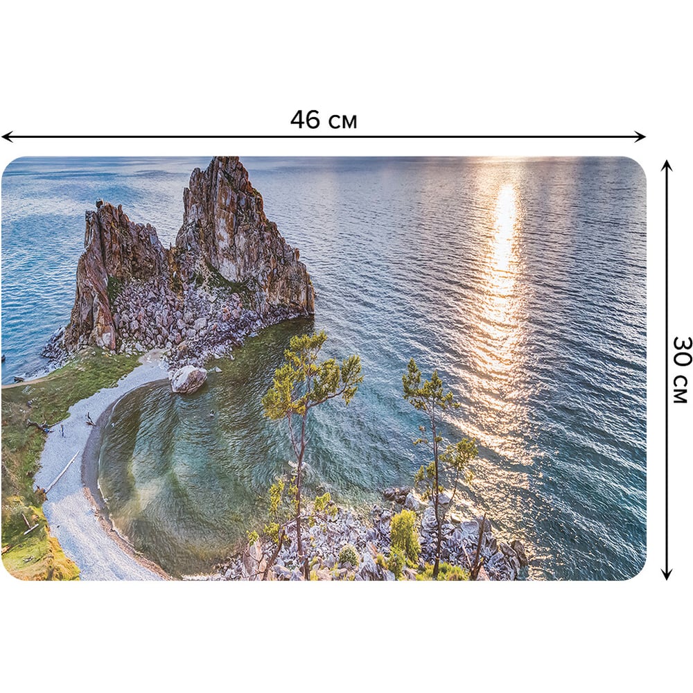 Изображение товара Набор прямоугольных тканевых салфеток для сервировки стола JOYARTY озеро байкал, плейсмат, 30x46 см, 4 шт. ser002_32858_30x46