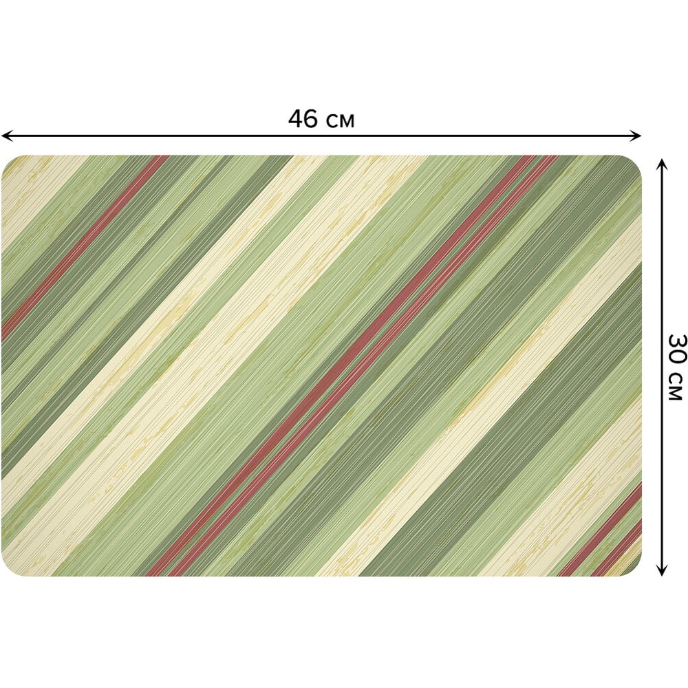 Изображение товара Набор прямоугольных тканевых салфеток JOYARTY 4 шт 30x46 см оливковые полосы