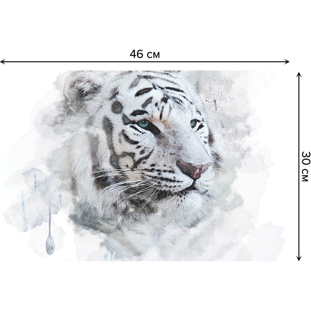 Изображение товара Прямоугольные тканевые салфетки JOYARTY тигр альбинос набор 4 шт