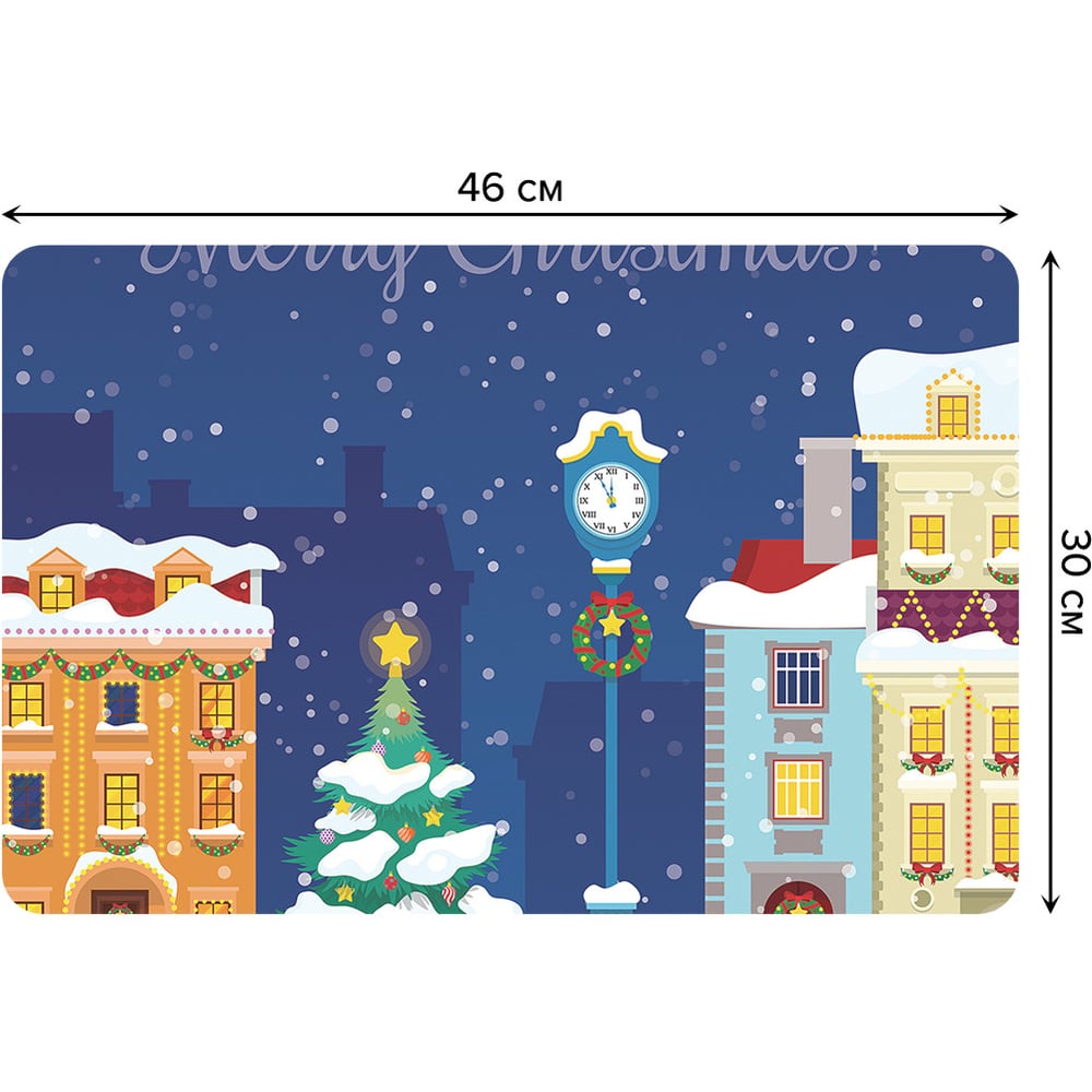 Изображение товара Набор прямоугольных тканевых салфеток JOYARTY для новогодней сервировки 30x46 см 4 шт