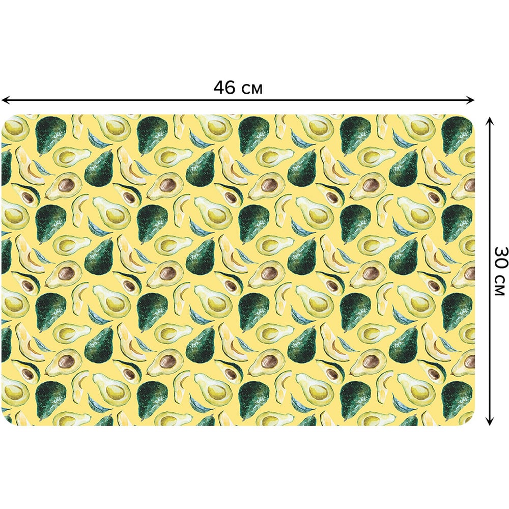 Изображение товара Набор прямоугольных тканевых салфеток для сервировки стола JOYARTY зеленый авокадо, плейсмат, 30x46 см, 4 шт. ser002_66835_30x46